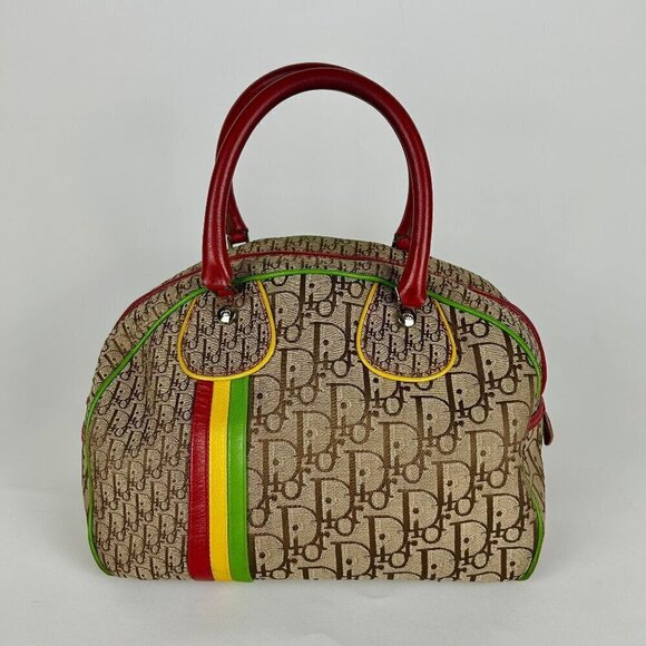 Dior Handbags - VINTAGE CHRISTIAN DIOR 2004 RASTA PRINT BOWLING BAG